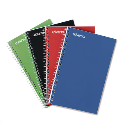 Wirebound Notebook, 3-Subject, Medium/College Rule, Assorted Cover Colors, (120) 9.5 x 6 Sheets, 4/Pack