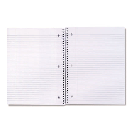 Wirebound Notebook, 1-Subject, Medium/College Rule, Black Cover, (70) 10.5 x 8 Sheets