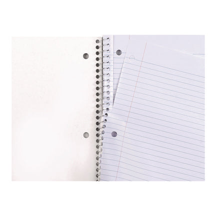 Wirebound Notebook, 1-Subject, Medium/College Rule, Black Cover, (70) 10.5 x 8 Sheets
