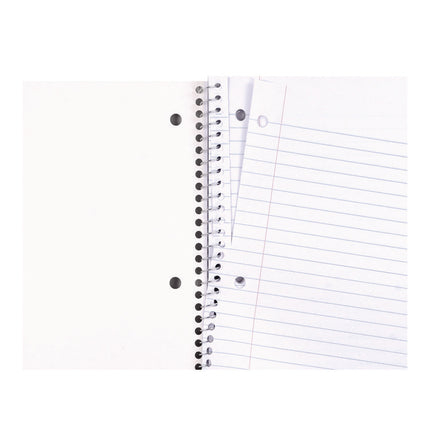 Wirebound Notebook, 1-Subject, Wide/Legal Rule, Black Cover, (70) 10.5 x 8 Sheets