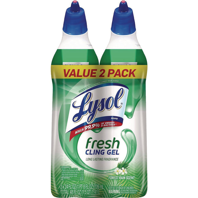 Cling and Fresh Toilet Bowl Cleaner, Forest Rain Scent, 24 oz, 2/Pack