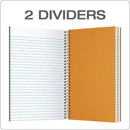Earthwise by Oxford Recycled Small Notebooks, 3-Subject, Medium/College Rule, Randomly Assorted Covers, (150) 9.5 x 6 Sheets