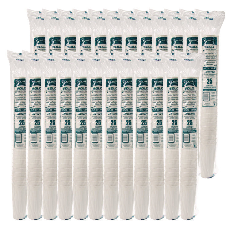 Thermoguard Insulated Paper Hot Cups, 24 oz, White Sustainable Forest Design, 600/Carton