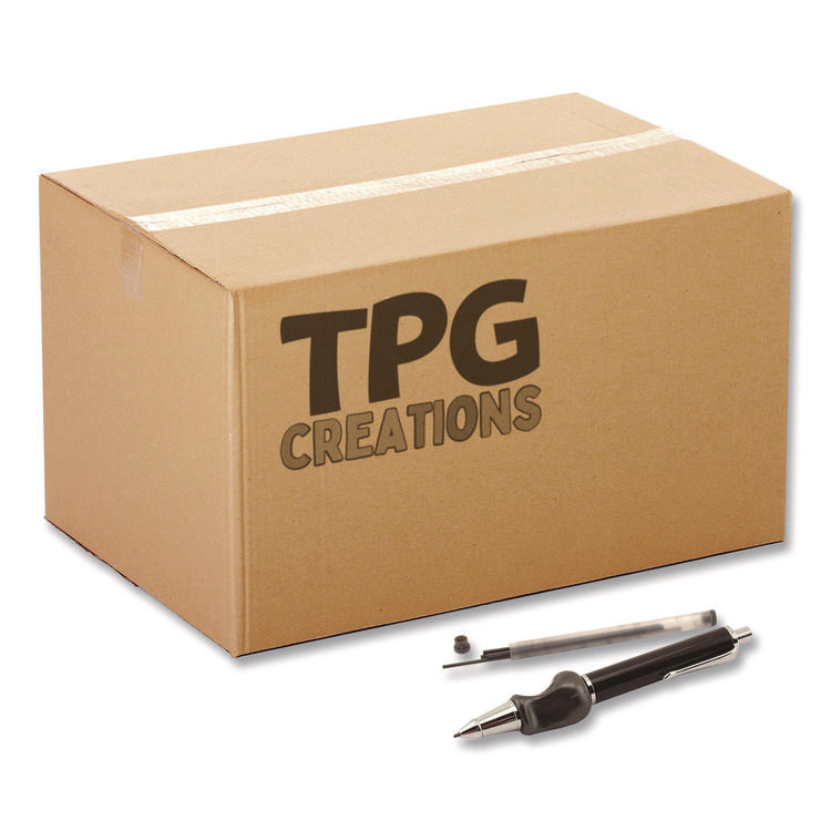 Heavyweight Mechanical Pencil Set w/The Pencil Grip, 2 mm Lead Refills, HB (#2), Black Lead, Black/Navy/Silver Barrel, 8/CT