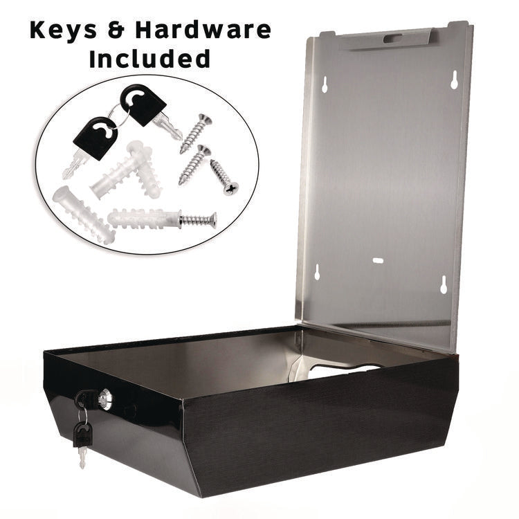 Vertical C-Fold/Multi-Fold Paper Towel Dispenser, 14.5 x 4 x 11.2, Antique Nickel