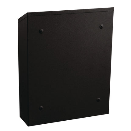 Wall-Mounted Safe Cigarette Disposal Station Outdoor Ashtray, Stainless Steel, Black