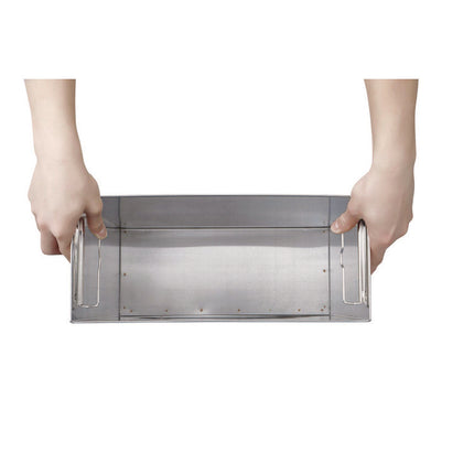 Stainless Steel Surface-Mounted Waste Receptacle, 6.4 gal, Brushed Stainless Steel