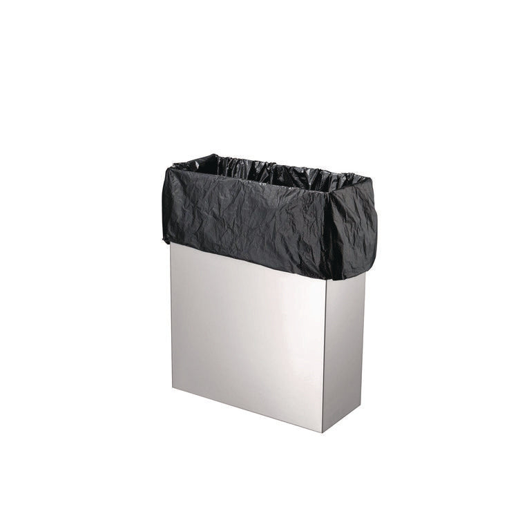 Stainless Steel Surface-Mounted Waste Receptacle, 6.4 gal, Brushed Stainless Steel