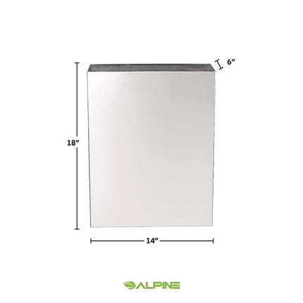 Stainless Steel Surface-Mounted Waste Receptacle, 6.4 gal, Brushed Stainless Steel