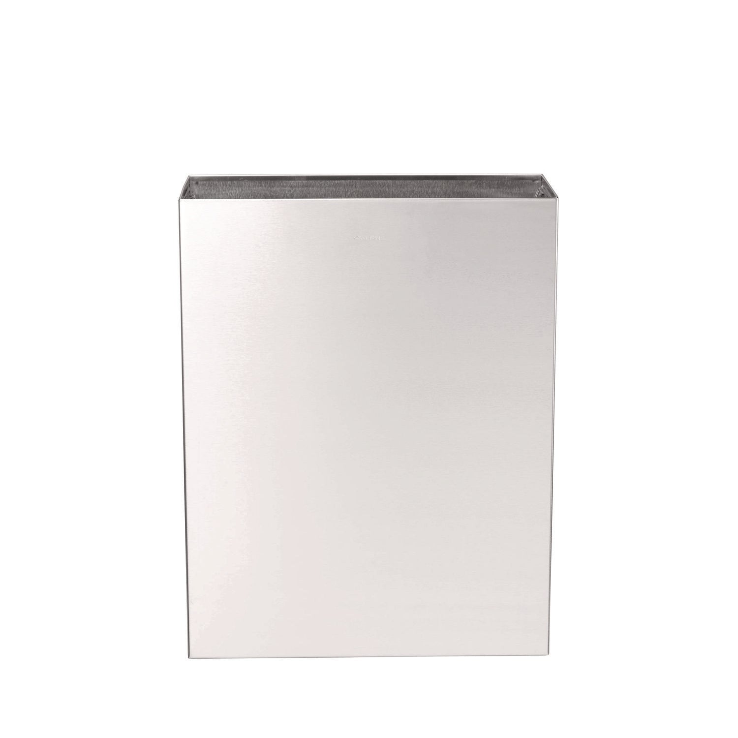Stainless Steel Surface-Mounted Waste Receptacle, 6.4 gal, Brushed Stainless Steel