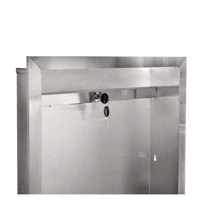 Stainless Steel Recessed 12 Gal Leak-Proof Waste Receptacle, Brushed Stainless Steel