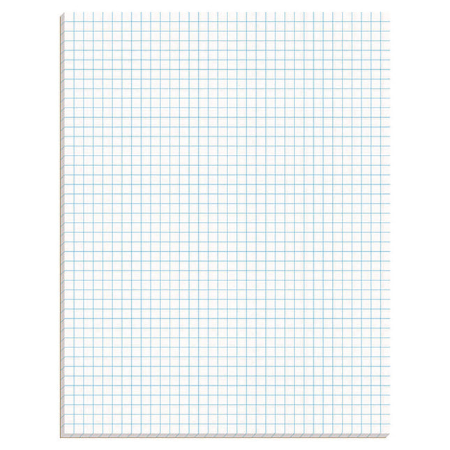 Quadrille Pads, Quadrille Rule (4 sq/in), 50 White (Standard 15 lb Bond) 8.5 x 11 Sheets