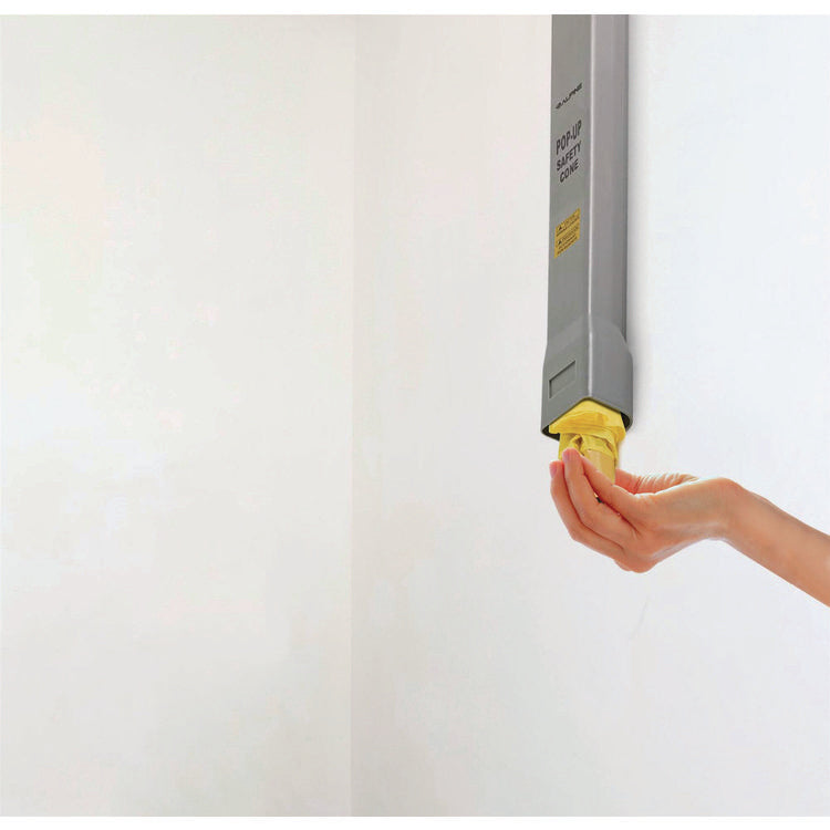 Tri-fold Multi-Lingual Pop-Up Wet Floor Sign, 2.95 x 2.55 x 20, Yellow