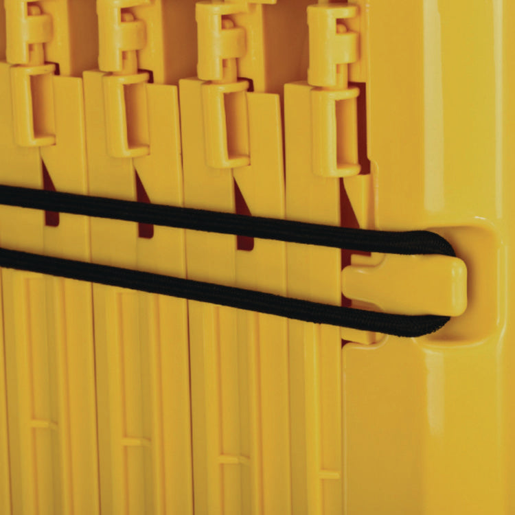 Expandable Portable Fence Barrier Safety Barricade, Plastic, 1.97 x 153.54 x 39.76, Yellow