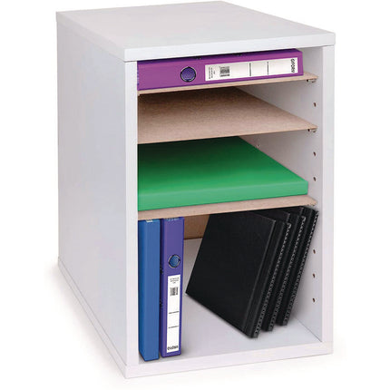 11 Compartment Wood Mail Paper Sorter Literature Organizer, 11 Sections, Letter Size, 10.75 x 11.75 x 16.2, White