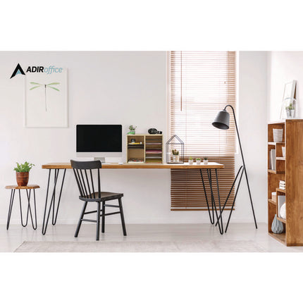 Wood Adjustable 12 Compartment Literature Organizer, 12 Sections, Letter Size, 20 x 11.8 x 16.3, White