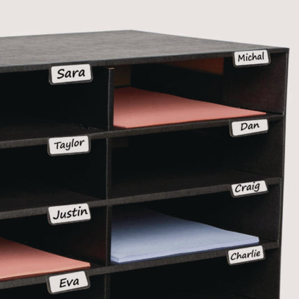 File Classroom Literature Organizer, 15 Sections, Letter Size, 32 x 13 x 17, Black