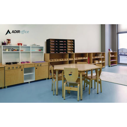 File Classroom Literature Organizer, 15 Sections, Letter Size, 32 x 13 x 17, Black
