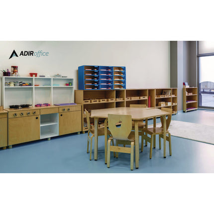 File Classroom Literature Organizer, 15 Sections, Letter Size, 32 x 13 x 17, Blue