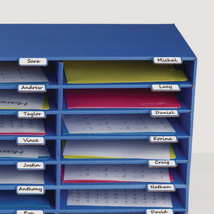 File Classroom Literature Organizer, 30 Sections, Letter Size, 32 x 13 x 21, Blue