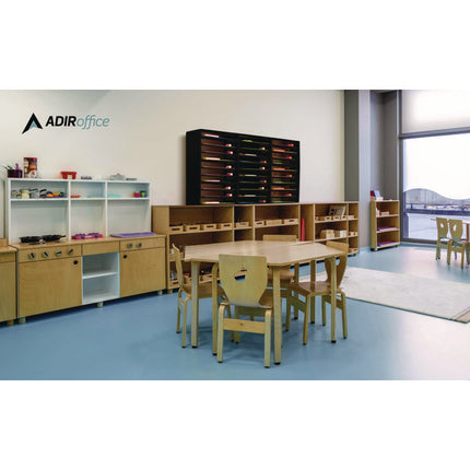 File Classroom Literature Organizer, 30 Sections, Letter Size, 32 x 13 x 21, Black