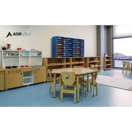 File Classroom Literature Organizer, 30 Sections, Letter Size, 32 x 13 x 21, Blue
