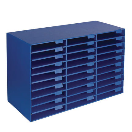 File Classroom Literature Organizer, 30 Sections, Letter Size, 32 x 13 x 21, Blue