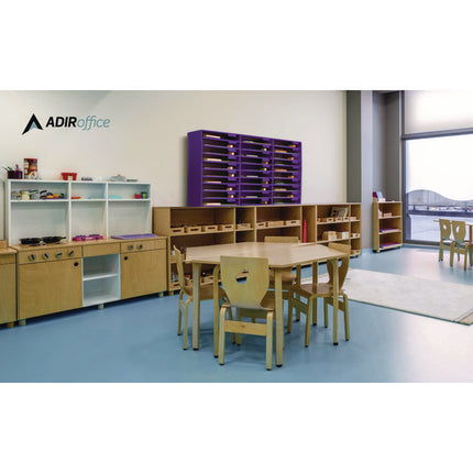 File Classroom Literature Organizer, 30 Sections, Letter Size, 32 x 13 x 21, Purple