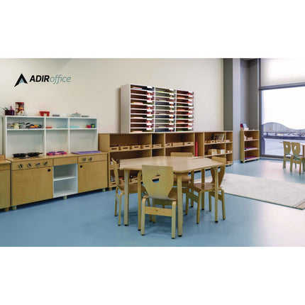 File Classroom Literature Organizer, 30 Sections, Letter Size, 32 x 13 x 21, White