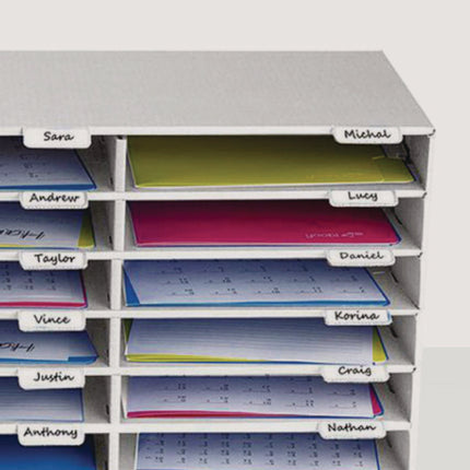 File Classroom Literature Organizer, 30 Sections, Letter Size, 32 x 13 x 21, White