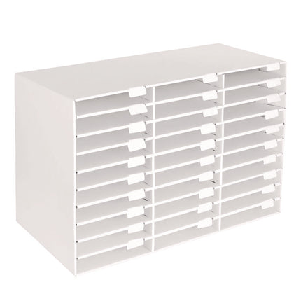 File Classroom Literature Organizer, 30 Sections, Letter Size, 32 x 13 x 21, White