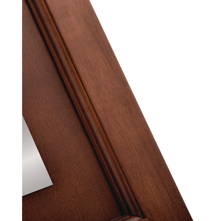 2-Sided Plated Wooden A-Frame Bilingual Wet Floor Sign, 15 x 2 x 24, Stainless Steel