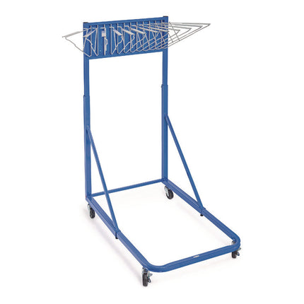 Blueprint Storage Cabinet Rolling Stand, Assorted Document Sizes Accomodated, 27" x 28.5" to 46.5" x 46" to 66", Blue