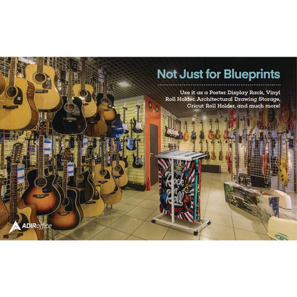 Blueprint Storage Cabinet Steel Vertical Plan Center, Asst Document Sizes, 15" x 27" to 47.25" x 32.5" to 57", Gray