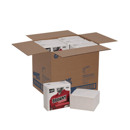 All Purpose Wipers, 3-Ply, 13 x 13, White, 80 Wipers/Pack, 12 Packs/Carton