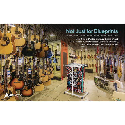 Blueprint Storage Cabinet Steel Vertical Plan Center, Assorted Document Sizes, 15" x 27" to 47.25" x 32.5" to 57", White