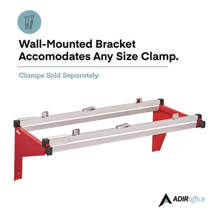 Drop Lift Blueprint Storage Wall Rack, Assorted Document Sizes Accommodated, 7.9" x 1.2" x 7.1", Red