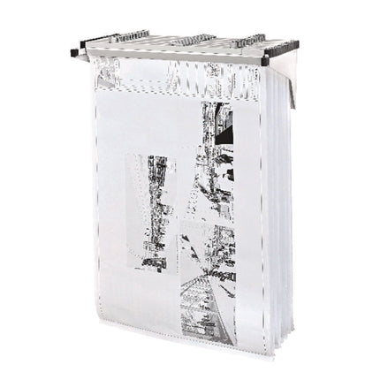 Drop Lift Blueprint Storage Wall Rack, Assorted Document Sizes Accommodated, 7.9" x 1.2" x 7.1", White