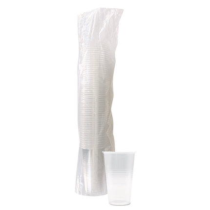 Translucent Plastic Cold Cups, 20 oz, Clear, 50/Pack