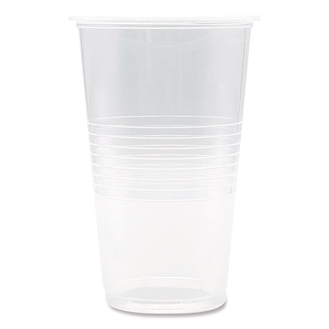 Translucent Plastic Cold Cups, 20 oz, Clear, 50/Pack