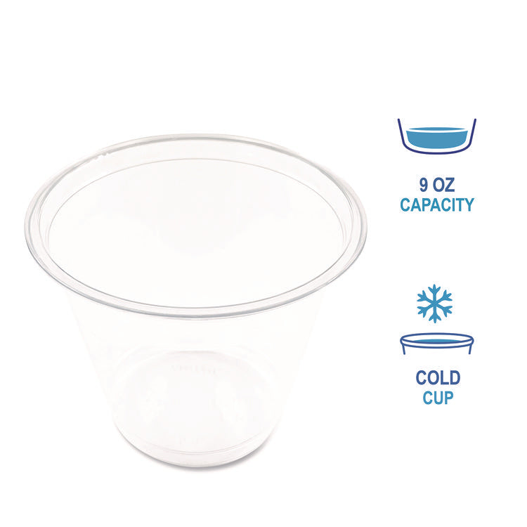 Clear Plastic Cold Cups, Squat, 9 oz, 1,000/Carton