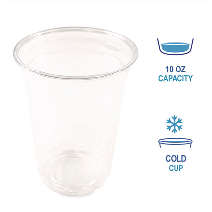 Clear Plastic Cold Cups, 10 oz, 1,000/Carton