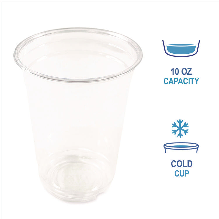 Clear Plastic PET Cups, 10 oz, 50/Pack
