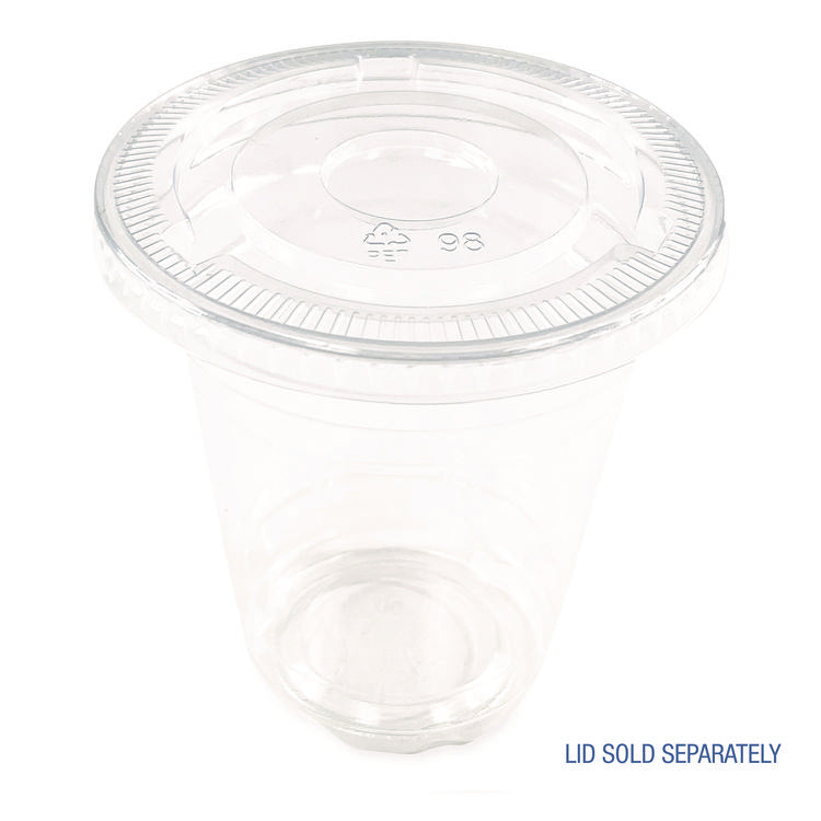 Clear Plastic Cold Cups, Squat, 12 oz, 1,000/Carton