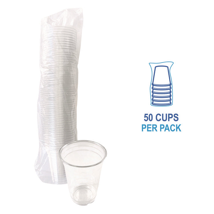Clear Plastic PET Cups, 14 oz, 50/Pack