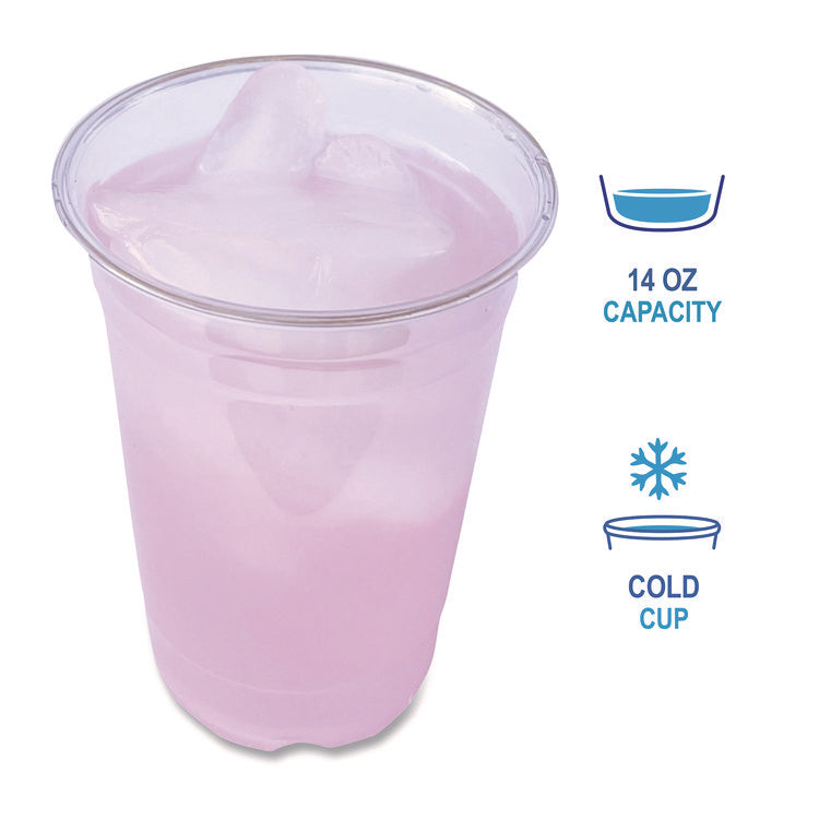 Clear Plastic PET Cups, 14 oz, 50/Pack