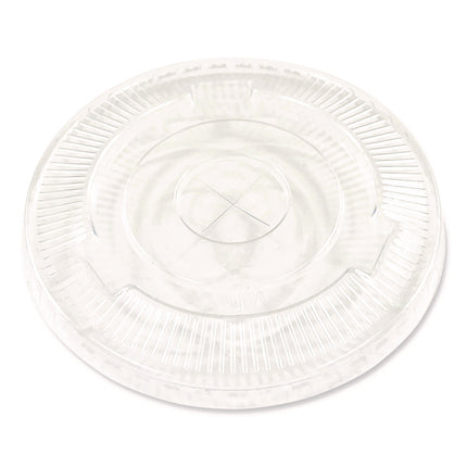 Crystal-Clear Cold Cup Straw-Slot Lids, Fits 9 oz to 10 oz Cold Cups, Plastic, Clear, 1,000/Carton