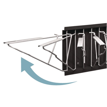 Large File Blueprint Pivot Wall Rack, Assorted Document Sizes Accommodated, 11" x 15.8" x 23.9", Black