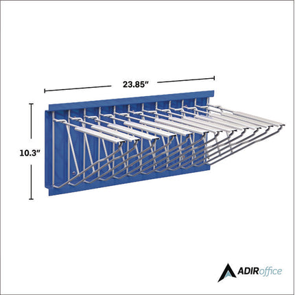 Large File Blueprint Pivot Wall Rack, Assorted Document Sizes Accommodated, 11" x 15.8" x 23.9", Blue