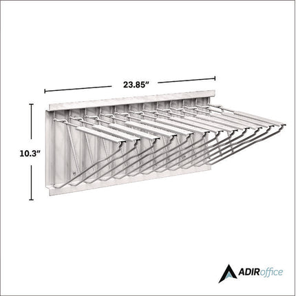 Large File Blueprint Pivot Wall Rack, Assorted Document Sizes Accommodated, 11" x 15.8" x 23.9", White